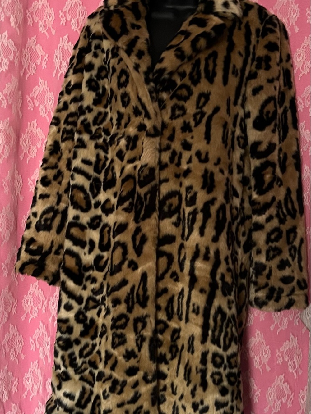 Forever 21 Leopard Print Faux Fur Trench Coat - Brown & Black